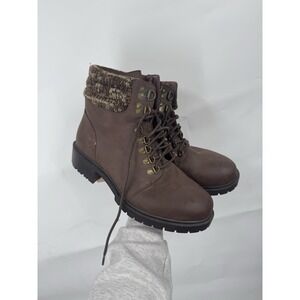 Torrid Vegan Leather Boot Women 10W Brown Hiker Outdoor Western Academia Boho